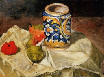 Paul Cezanne Painting - Bodegón con tinaja italiana Paul Cezanne
